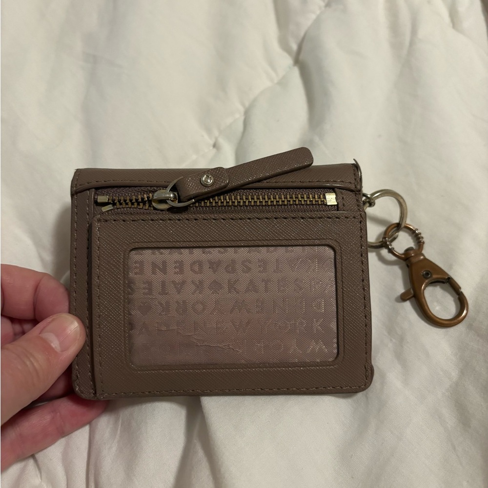 Kate Spade Taupe Leather Keychain Wallet - Picture 3 of 3